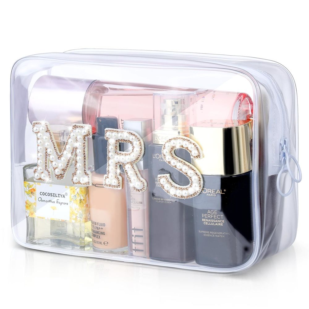 Mrs Clear Cosmetic Bag, Bachelorette Gifts For Bride Makeup Bag, Portable Pvc🐧